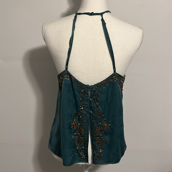 Free People Teal Beaded Tank - Picture 2 of 2